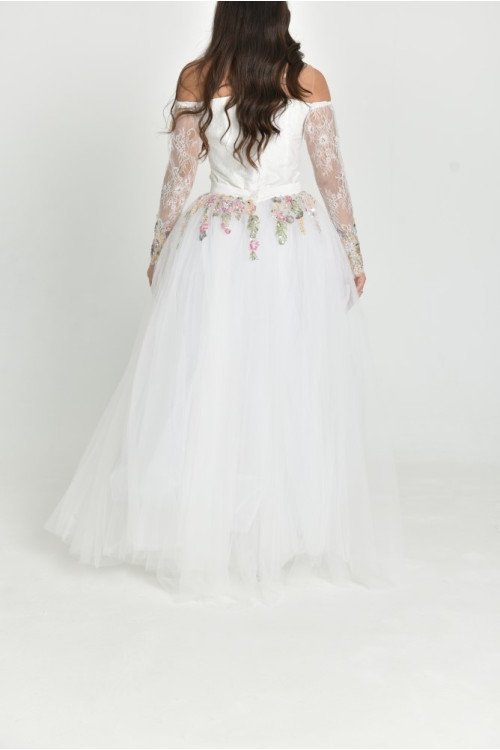 فستان مناسبات ابيض